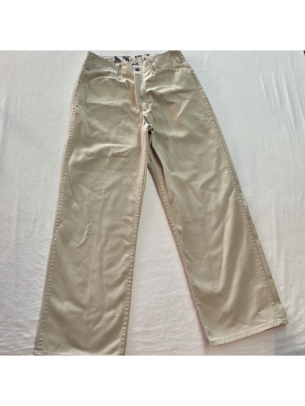 RARE Vintage Ben Davis Gorilla Cut Pants Beige Khaki Made in USA Y2K Size 30